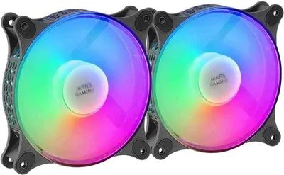 Produktbild von Mars Gaming MFDUO, Ventilator, 12 cm, 1100 RPM, Schwarz