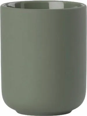 Produktbild von Zone Denmark Zahnbürstenbecher Ume, Zahnputzbecher, Steinzeug, Olive Green, H 10 cm, 26430