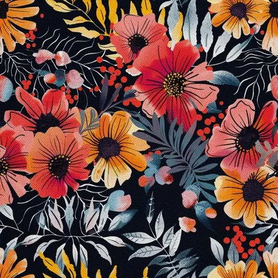 Produktbild von OUTDOOR DEKOSTOFFE OXFORD - Motiv Blumen I DX5259