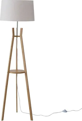 Produktbild von Stehlampe für das Wohnzimmer AVAL, Lampenschirm aus Leinen-Imitat, 153 cm