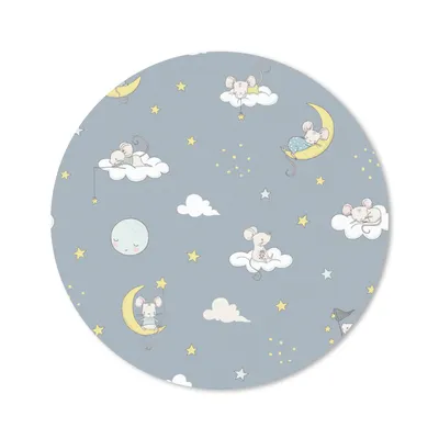 Produktbild von MuchoWow® Mauspad Mousepad Maus - Mond - Muster 50x50 cm - Mousepads - Maus Mat - Pad - Mausunterlage - Vinyl