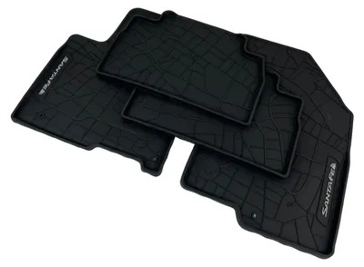 Productafbeelding van Hyundai Santa Fe, vloermatten, 4 stuks, rubber, zwart, met logo
