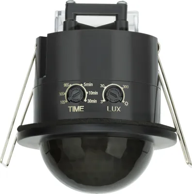 Produktbild von Bewegungsmelder 360° 20m Unterputz Decke Außen Infrarot Sensor anthrazit SEBSON