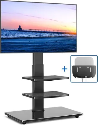 Immagine prodotto di Supporto TV da pavimento - Da 32 a 70 pollici - Regolabile in altezza - Nero
