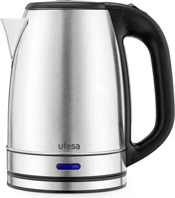 Obrázek produktu pro Ufesa Resia, 1,7 l, 2200 W, Černá, Nerezová ocel, Nerezová ocel, Indikátor úrovně vody, Bezkabelový