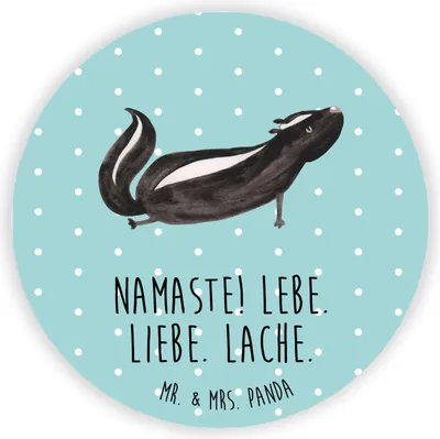 Produktbild von Mr. & Mrs. Panda magnet Stinktier Yoga - Türkis Pastell - Geschenk, Liebe, haftmagnet, büromagnete, Namaste, Kühlschrankmagnet, Notizhalter, für kühlschrank, Raubtier