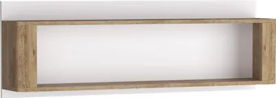 Produktbild von MIRJAN24 Hängeregal Livinio L-12, Wandregal, Stilvoll Kolektion, Wohnzimmer Wandboard (Farbe: Ribbec / Weiß Hochglanz)