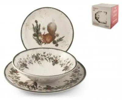 Immagine prodotto di H&H Servizio Tavola Natalizio 18 Pezzi Garland In Stoneware