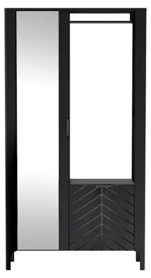 Produktbild von Masseno Garderobe-Set ALICANTE 105/19733 Modern Garderobenschrank Schwarz