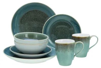 Produktbild von CreaTable, 25863, Caldera Grün, Kombiservice 8-tlg, Steinzeug