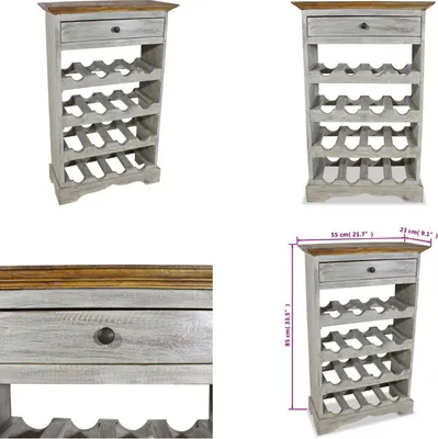 Produktbild von vidaXL Weinregal Recyceltes Massivholz 55 x 23 x 85 cm - Weinregal - Weinregale - Weinlagerung - Bar-Rack