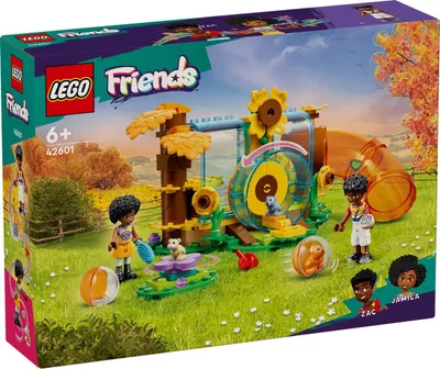 Produktbild von LEGO Friends Hamster-Spielplatz, Kinder-Spielzeug, Set mit 2 Figuren und 3 Tieren, Geschenk für 6-jährige Mädchen und Jungen 42601