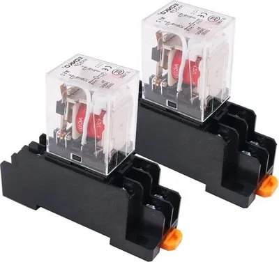 Zdjęcie produktu dla 2-stykowy przekaźnik 12 V, 8-pinowy, z diodą LED