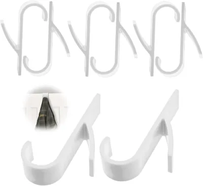 Image de Crochets pour radiateurs de salle de bain - Lot de 8 - Pour peignoirs - Supports pour radiateurs de serviettes - Pour peignoirs - Vêtements et serviettes - Blanc