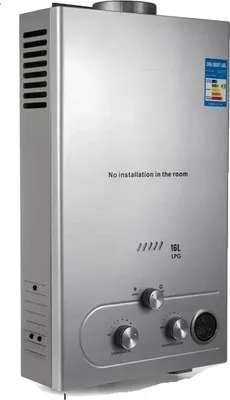 Obrázek produktu pro Průtokový ohřívač vody, LPG propan, nerezová ocel, 16 l