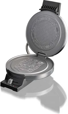 Produktbild von Cloer 285EF Hörncheneisen mit Ostfrieslandwappen für hauchdünne, knusprige Hörnchen, 15 cm Größe, Hörnchenautomat mit Antihaftbeschichtung,