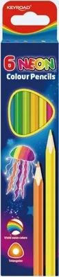 Image de KEYROAD crayons de couleur 6 couleurs triangulaires, néon KR971754