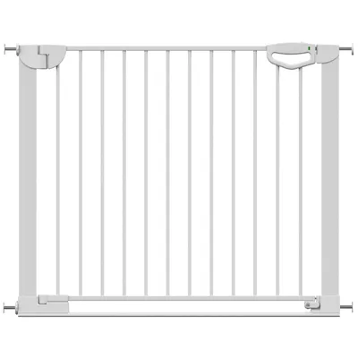 Produktbild von GEUTHER Easylock Flat Step Treppen- & Türschutzgitter | Schwarz | 97–104 cm | Ohne Bohren | Flacher Trittbalken | Auto-Close | DIN EN 1930:2011