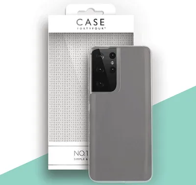 Produktbild von FORTYFOUR Flexi Slim Silikon-Tasche Schutz-Hülle Case für Samsung Galaxy 21 Ultra transparent
