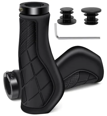 Produktbild von Fahrradgriffe Ergonomisch Rutschfest für 22,2 mm Lenker Schwarz 130 mm Länge