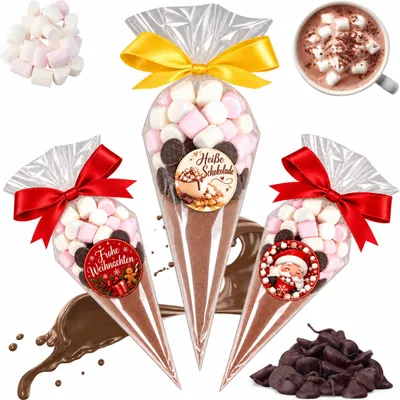 Produktbild von Geschenk Zum Nikolaustag: Set Für Heisse Schokolade Mit Marschmallows – Ein Tolles Geschenk