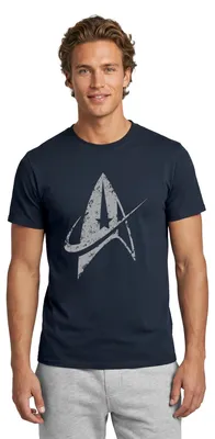 Produktbild von Spreadshirt Star Trek Discovery Delta Abzeichen Used Look Männer T-Shirt, M, Navy