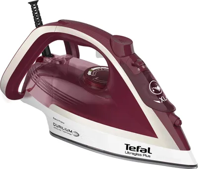 Produktbild von Tefal Dampfbügeleisen Ultragliss Plus FV6810, bordeaux/weiß, Durilium AirGlide, 2800W, 50g/Min. Dauerdampf, 250g/Min. Dampfstoß, 145 mm x 308 mm x 160 mm