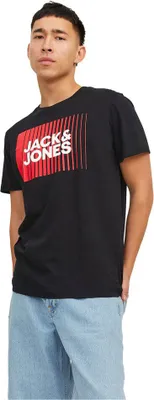 Image de T-shirt à manches courtes avec le logo Jack & Jones Corp, noir, XS, homme, noir, XS