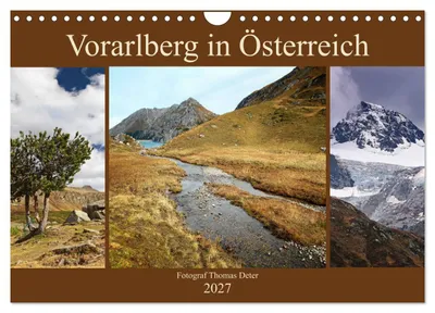 Produktbild von Vorarlberg in Österreich (Wandkalender 2027 DIN A4 quer), CALVENDO Monatskalender