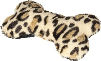 Image de Karlie Jouet pour chien Safari Os Léopard Yari Peluche noir-marron 20x12x5 cm