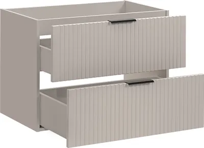Produktbild von Waschtischunterschrank 80cm ADELAIDE-56-CASHMERE in kaschmir, 2 Softclose-Auszüge, B/H/T ca. 80/57/46 cm