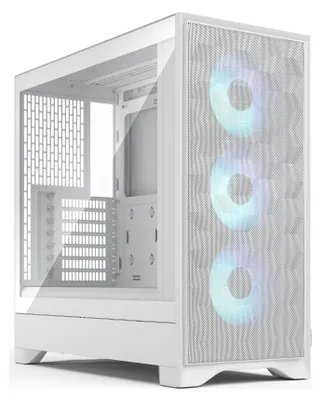 Produktbild von Fractal Design Pop 2 Air White TG RGB, Midi Tower, PC, Weiß, ATX, micro ATX, Mini-ITX, Stahl, Gehärtetes Glas, Gaming