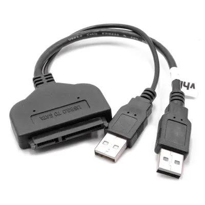 Produktbild von vhbw SATA III zu USB 3.0 Adapter, Anschlusskabel für 2'5" HDD, SSD Festplatten - Festplattenkabel, Plug & Play Fähig, Schwarz