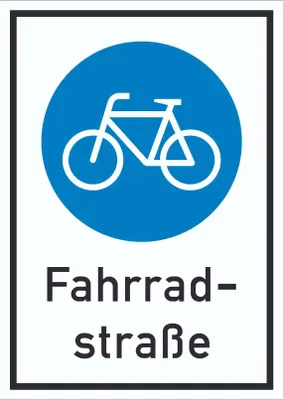 Produktbild von Schild Fahrradstraße A3 Rückseite selbstklebend