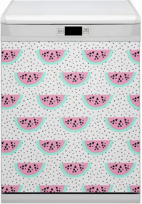 Produktbild von Abwaschbar 60x70 cm Geschirrspüle Magnetmatte Küche Dekorative  - Wassermelonen und Punkte