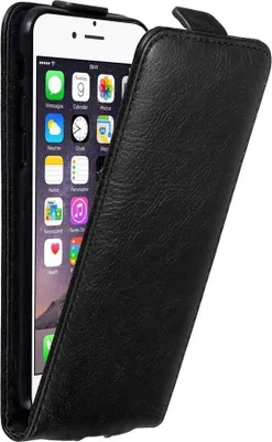 Produktbild von Cadorabo Hülle für Apple iPhone 6 / 6S Schutz Hülle in Schwarz Flip Etui Handyhülle Case Cover
