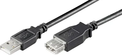 Produktbild von Goobay 68903, 1,8 m, USB A, USB A, USB 2.0, Schwarz