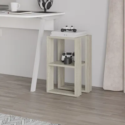 Immagine prodotto di Skye Decor, Lonie - Travertino, comodino, travertino, truciolato rivestito in melamina al 100 %, 30 x 30 x 55 cm