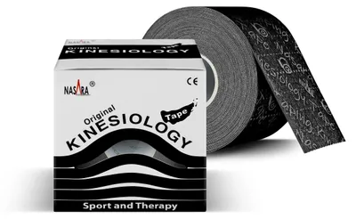 Produktbild von NASARA Kinesiologie Tape (5cm x 5m) in Schwarz