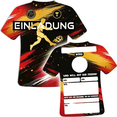 Image de Cartes d'invitation - Maillot de football - Anniversaire d'enfant - Garçon