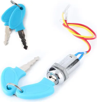Image de Serrure de contact universelle avec 2 clés en remplacement pour scooter électrique