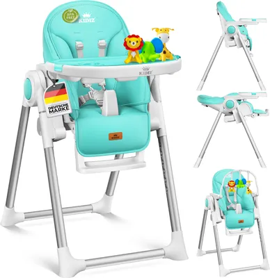 Produktbild von KIDIZ® 3in1 Hochstuhl Kinderhochstuhl inkl. Spielbügel , Babyliege , Kombihochstuhl Babyhochsitz ,7 höhenverstellbar Verstellbare Rückenlehne , mitwachsend ab 0 Monate bis 6 Jahre Babystuhl