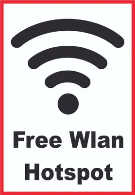 Produktbild von Free Wlan Hotspot Schild A1 (594x841mm)