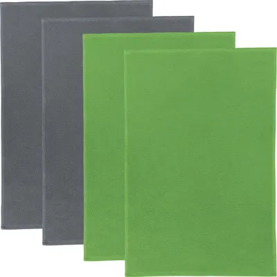 Produktbild von Erwin Müller Frottier-Geschirrtuch 2-farbig 4er-Pack grau/grün 50x70 cm