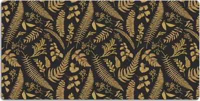 Produktbild von Schreibtischmatte Tischunterlage 100x50 cm Mauspad - Goldene Farne.