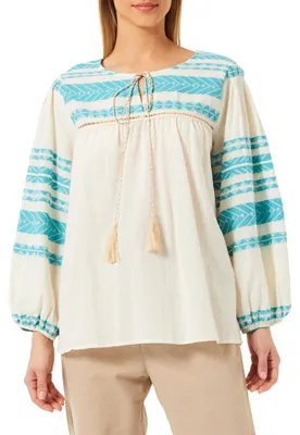 Productafbeelding van SIDONA damesblouse 29325648-SI01, turquoise, maat S