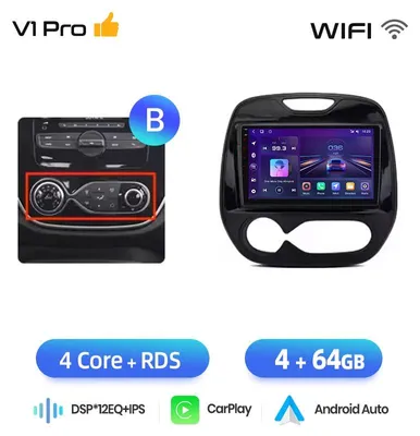 Productafbeelding van Autoradio navigatiesysteem met 9 inch IPS HD scherm, draadloze CarPlay en Android Auto voor voertuigen