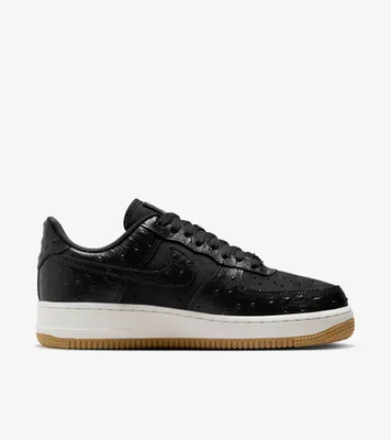 Zdjęcie produktu dla Nike Air Force 1 '07 LX "Black Ostrich Gum", Czarny, Rozmiar: 43