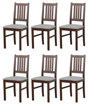 Image de ESSZIMMERSTUHL - Lot de 6 chaises Bos, finition noyer "opium", modèle 85