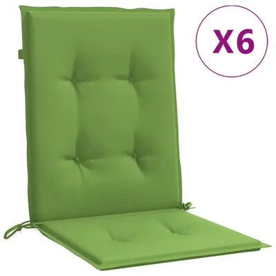 Produktbild von vidaXL Niedriglehner-Auflagen 6 Stk. Melange Grün 100x50x4 cm Stoff